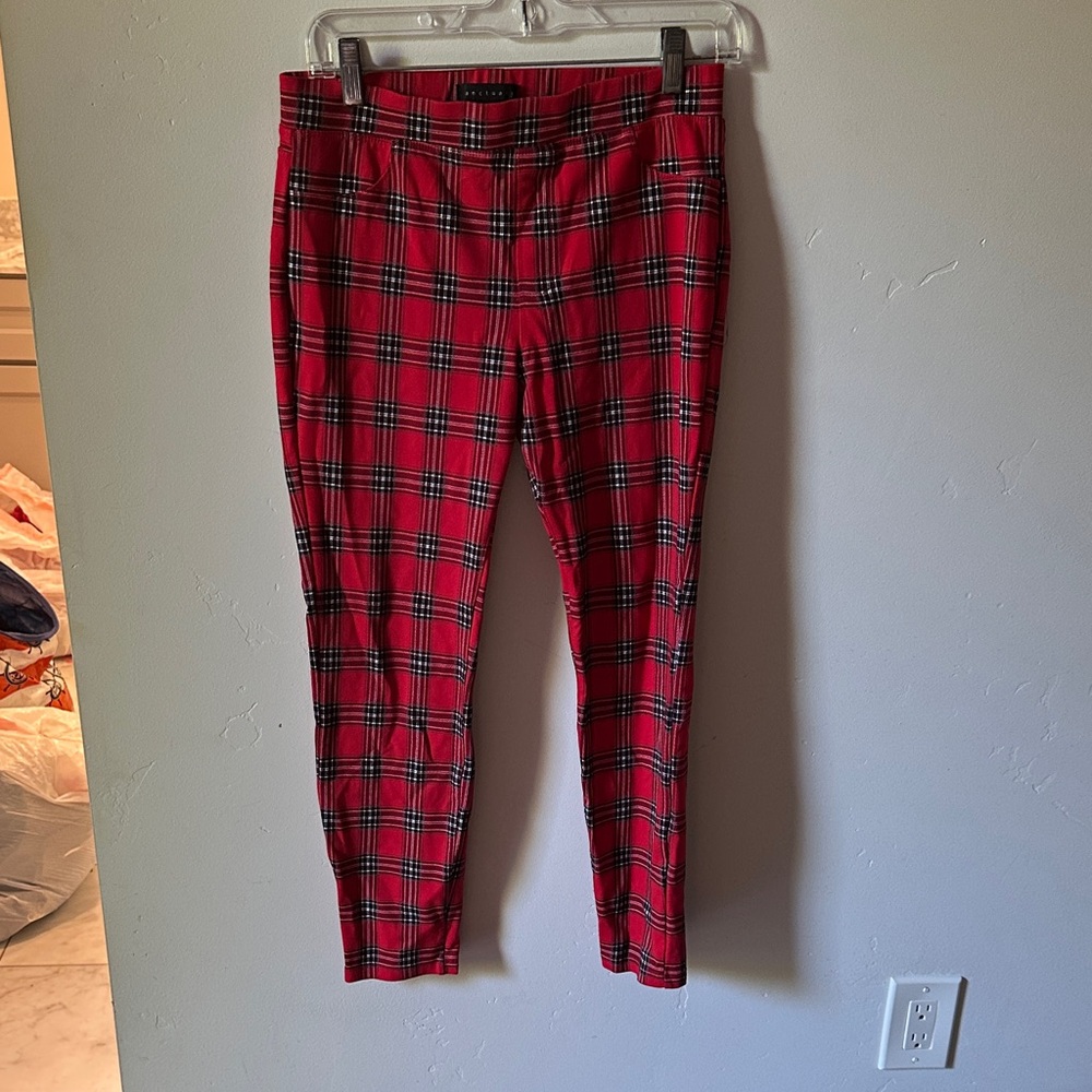 Sanctuary Red Plaid Leggings
